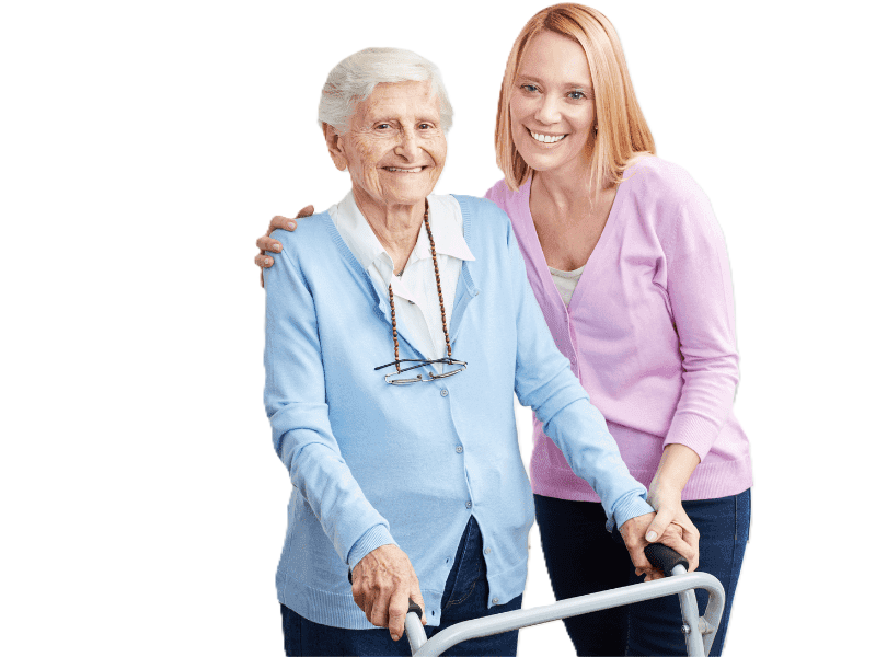 Caregiver assisting a senior woman with homemaking services in Richboro, PA